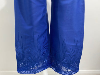Blue embroidered trousers - Sadaf’s Collection
