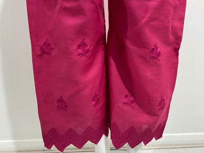 Pink embroidered trousers - Sadaf’s Collection