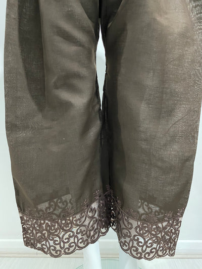 Brown wide leg trousers - Sadaf’s Collection