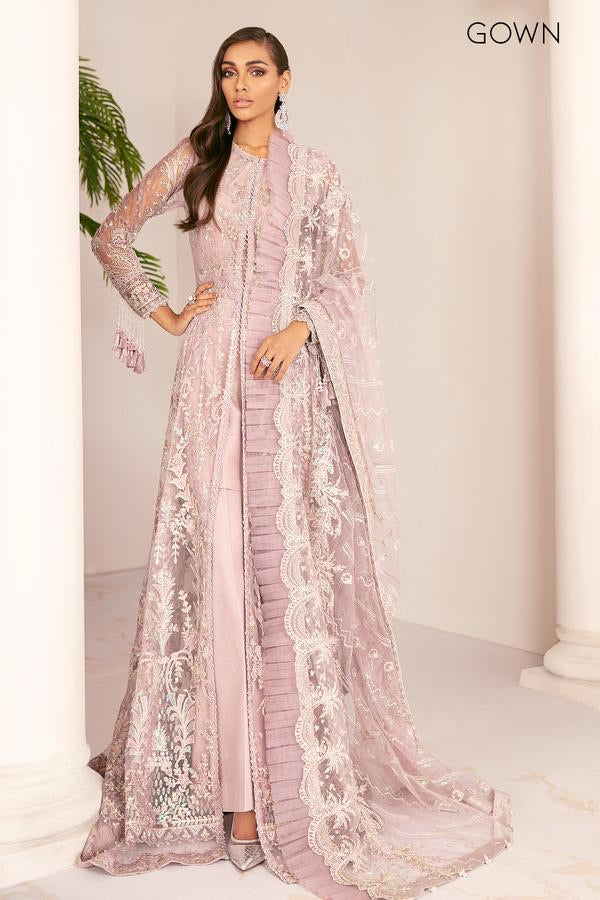 EMBROIDERED NET CH08-01 - BAROQUE - STITCHED – Sadaf's Collection